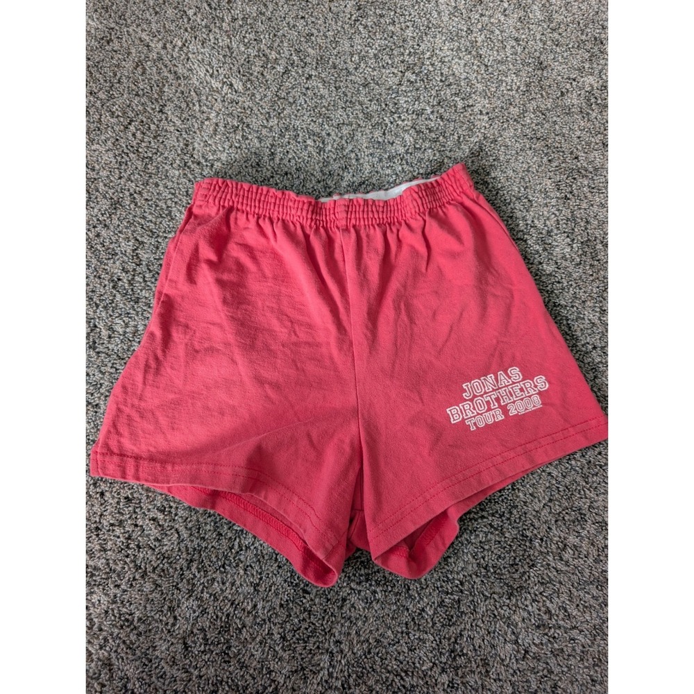 Soffe Jonas Brothers Tour 2008 Pink Athletic Shorts Womens Small Vintage Merch